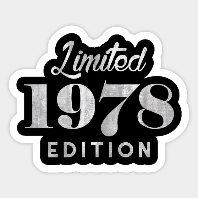 Limited Edition 1978 40th Birthday Sticker by charlescheshire